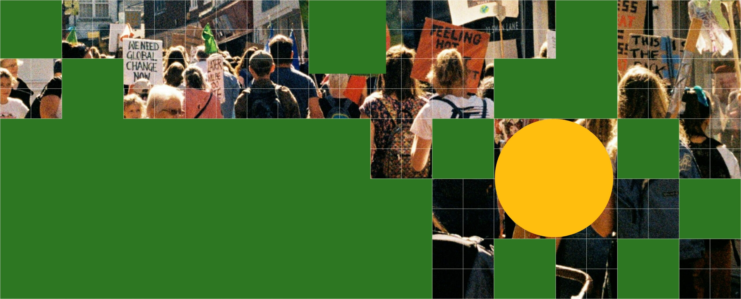 Group of young protesters