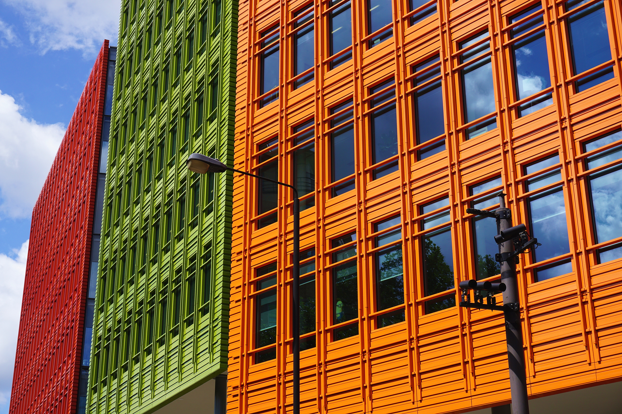 Colourful Modern Building Facade, London, UK
